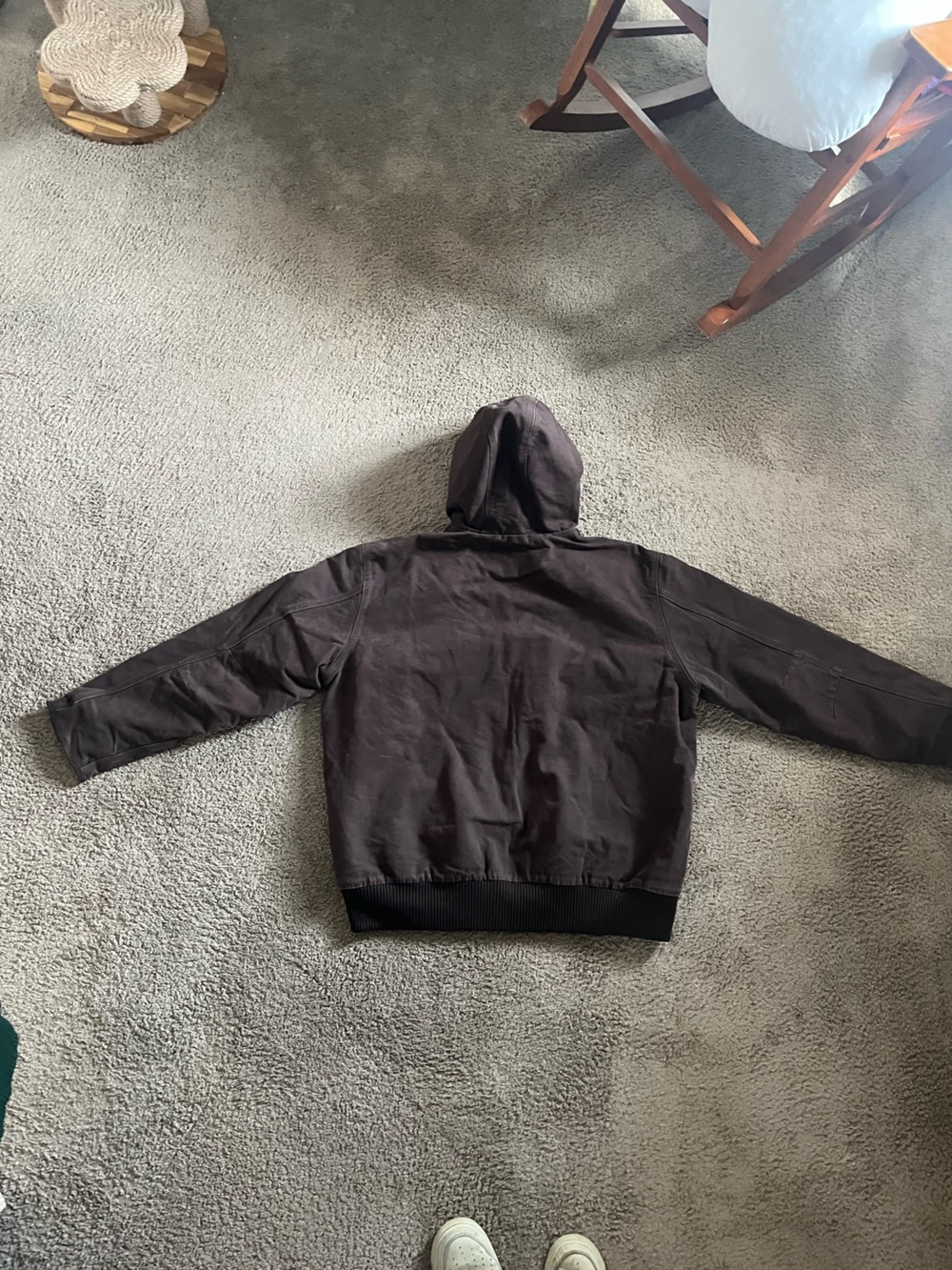 Carhartt Dark Brown Hooded Work Jacket 2XL - Picture 2 of 3